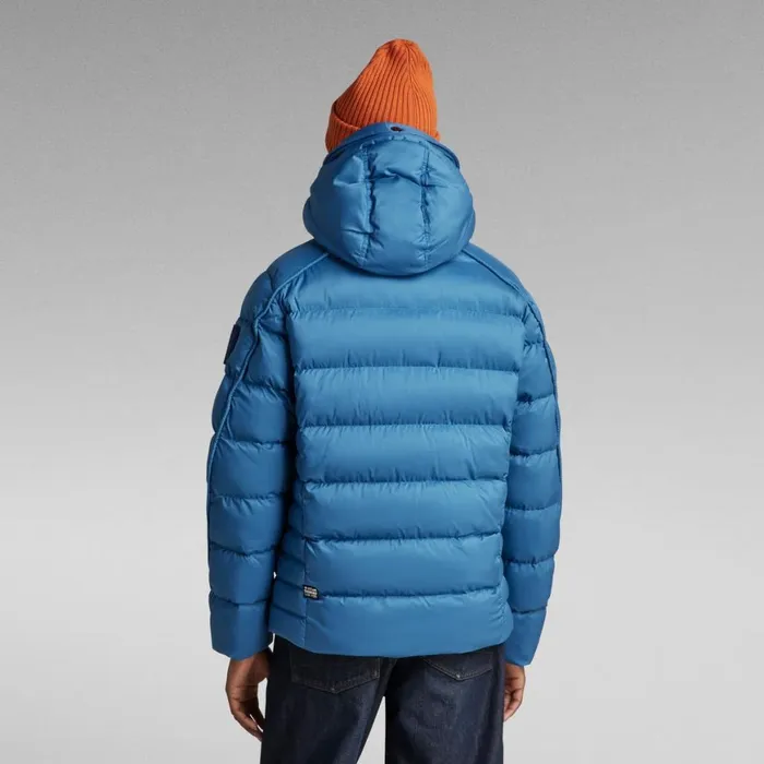 Winter Coats Men GStar RAW GWhistler Padded Hooded Jacket Retro Blue
