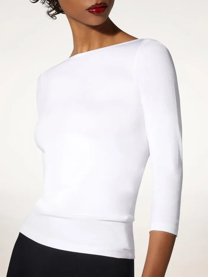Wolford Cordoba Top Long Sleeves White Women Longsleeved Tops
