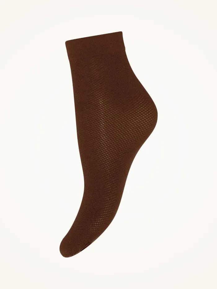 Wolford Cotton Net Socks Umber Women Socks