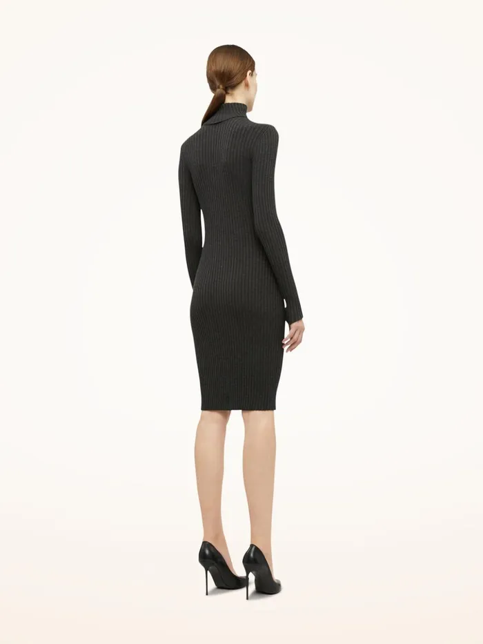 Wolford Merino Rib Dress Anthr Mel Women Dresses and Skirts