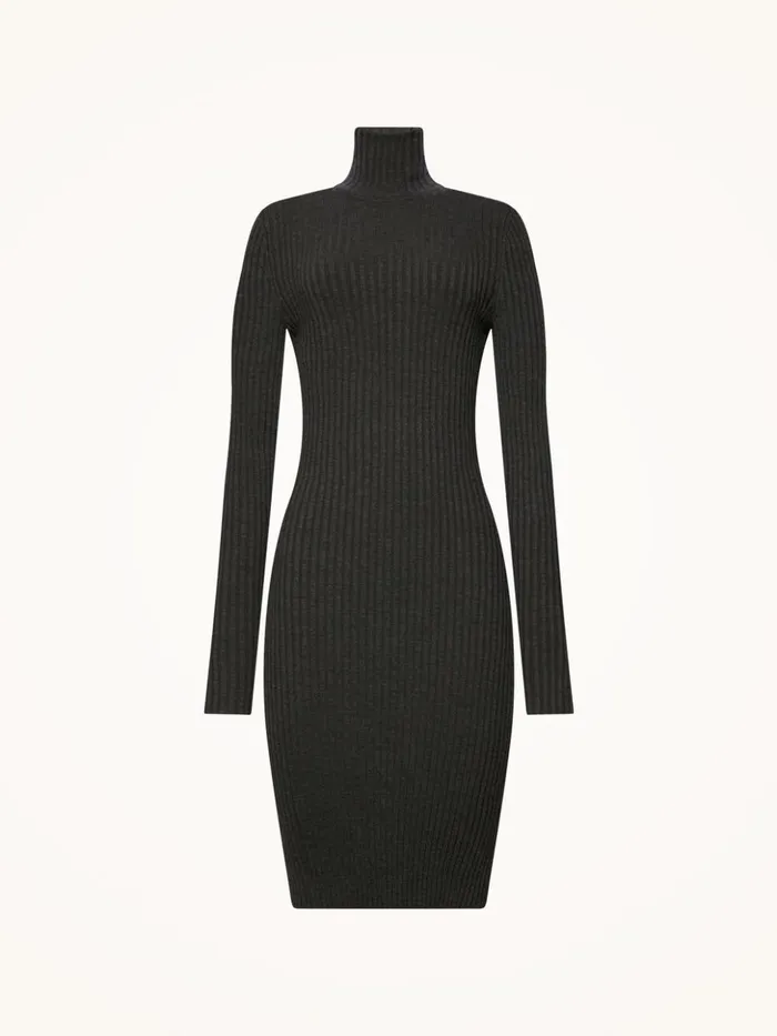 Wolford Merino Rib Dress Anthr Mel Women Dresses and Skirts