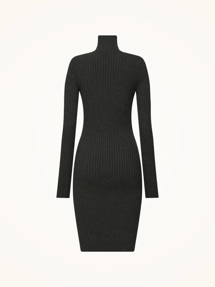 Wolford Merino Rib Dress Anthr Mel Women Dresses and Skirts