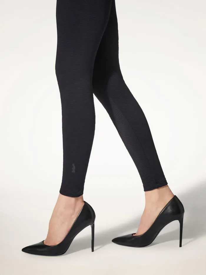 Wolford The WOW Wellness Leggings Black Logo Women Athleisure Leggings