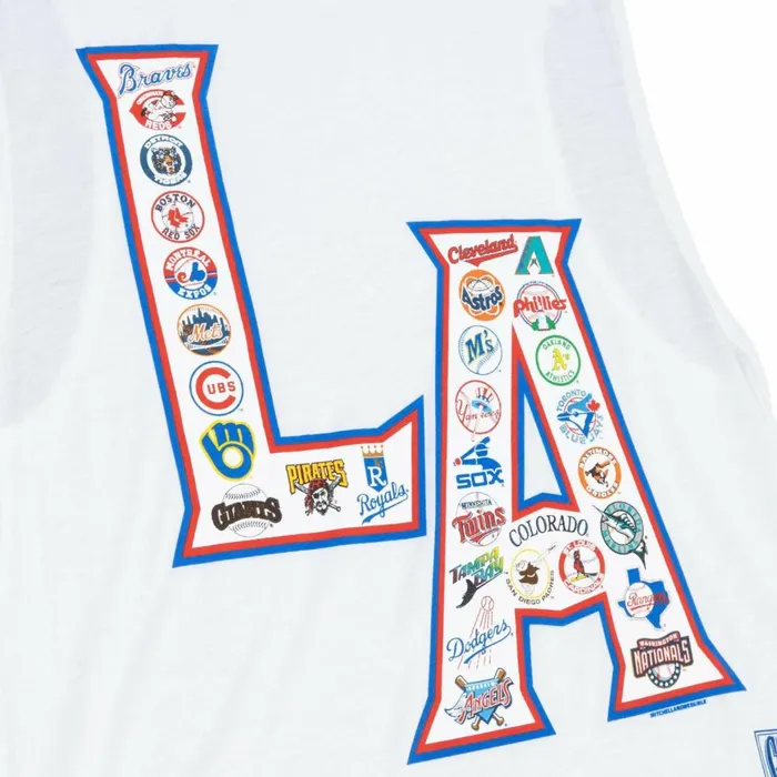 Women039s TShirts and Tops Mitchell and Ness Womens LA All Over Print Tee Women039s TShirts and Tops Mitchell and Ness Womens LA All Over Print Tee