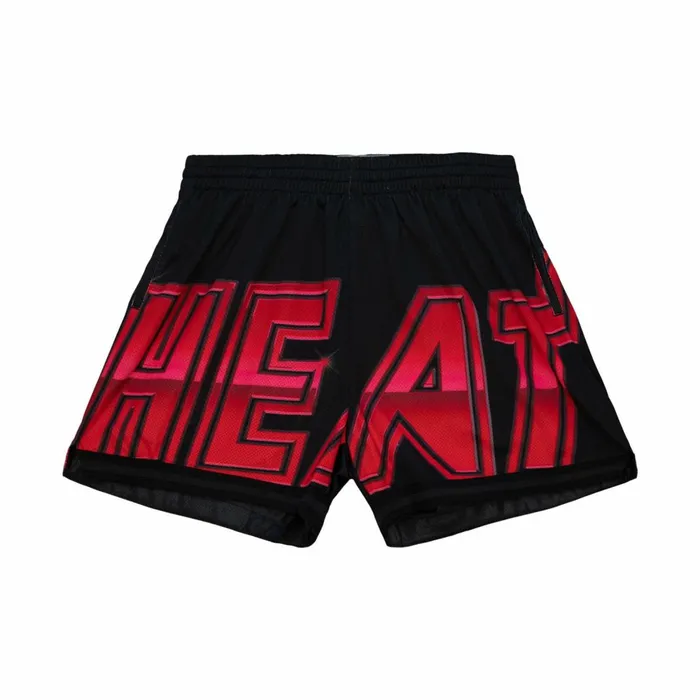 Women039s Womens Mitchell and Ness Womens Big Face 40 Shorts Miami Heat