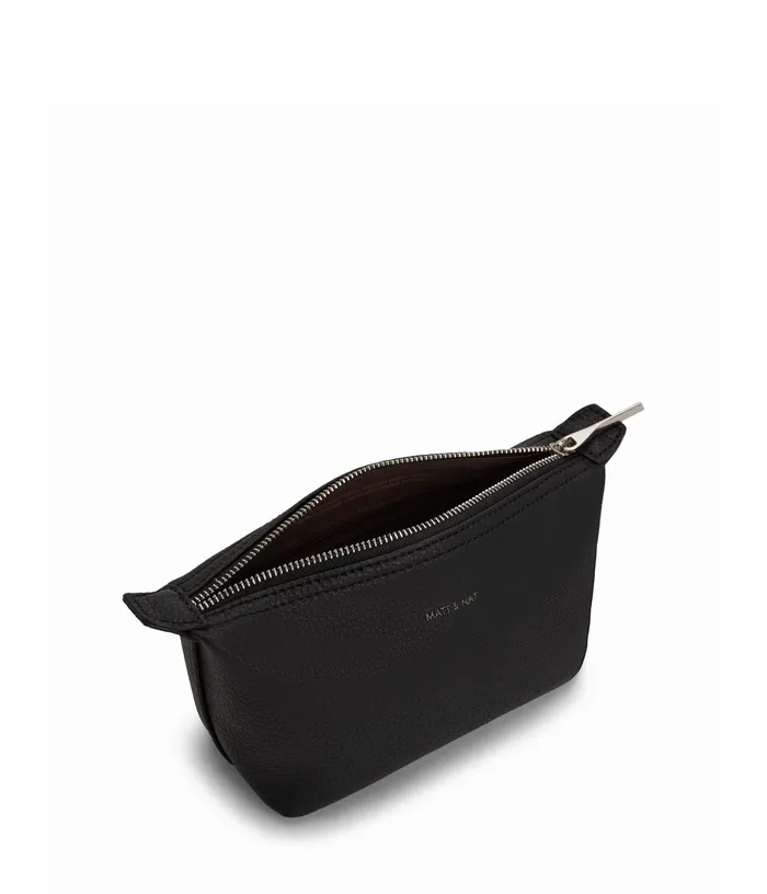 Women Abbi Mini Vegan Cosmetic Bag 8211 Purity Black Matt and Nat Travel