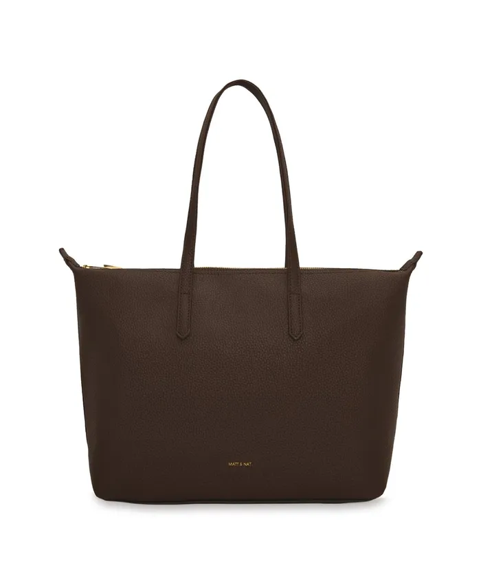 Women Abbi Vegan Tote Bag 8211 Purity Chocolate Matt and Nat Totes