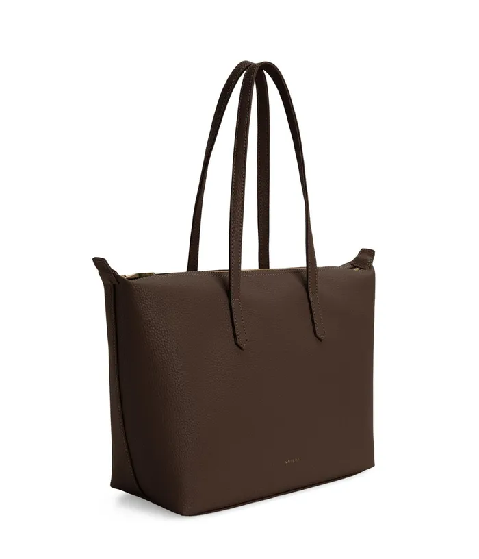 Women Abbi Vegan Tote Bag 8211 Purity Chocolate Matt and Nat Totes