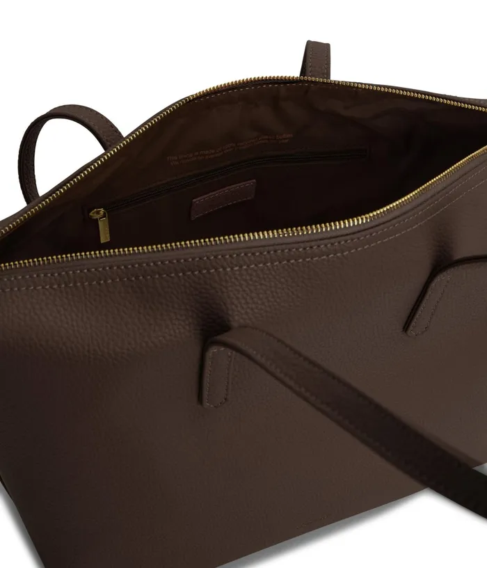 Women Abbi Vegan Tote Bag 8211 Purity Chocolate Matt and Nat Totes