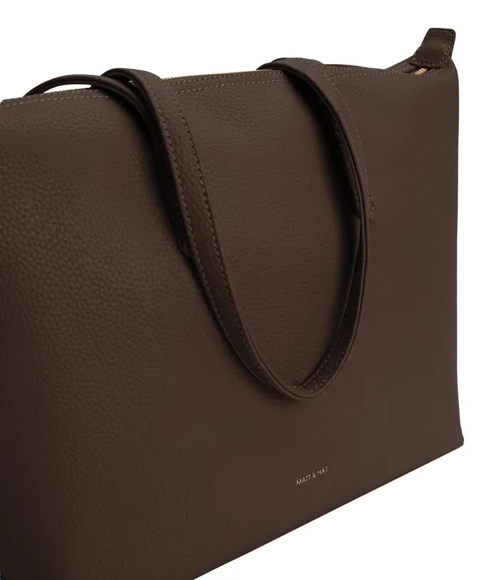 Women Abbi Vegan Tote Bag 8211 Purity Chocolate Matt and Nat Totes