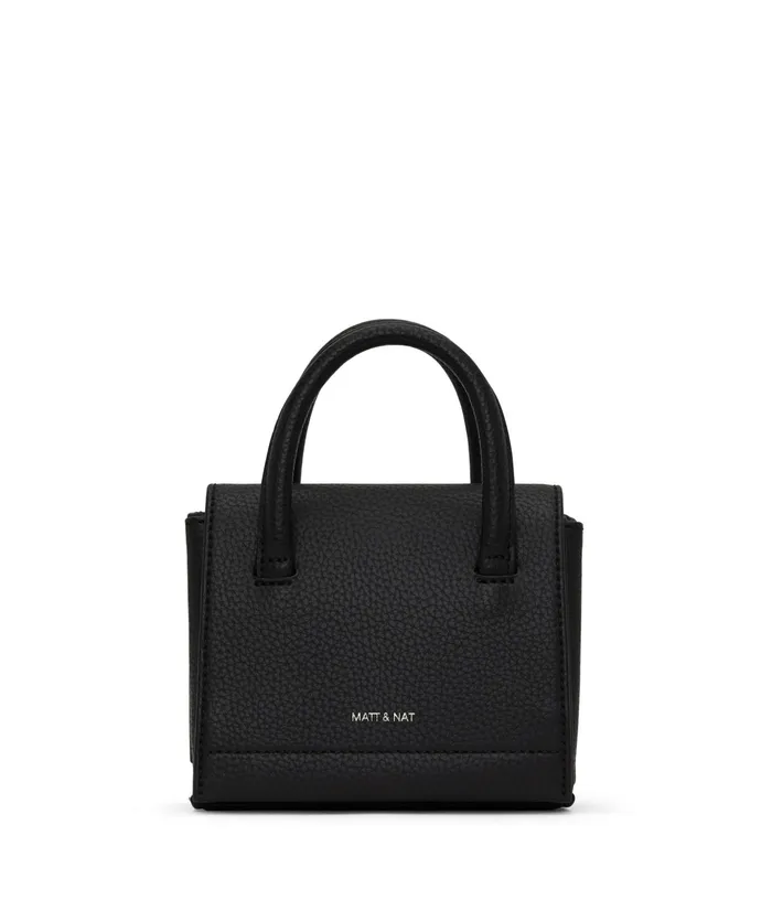 Women Adel Micro Vegan Satchel 8211 Purity Black Matt and Nat Satchels