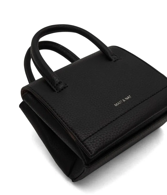 Women Adel Micro Vegan Satchel 8211 Purity Black Matt and Nat Satchels