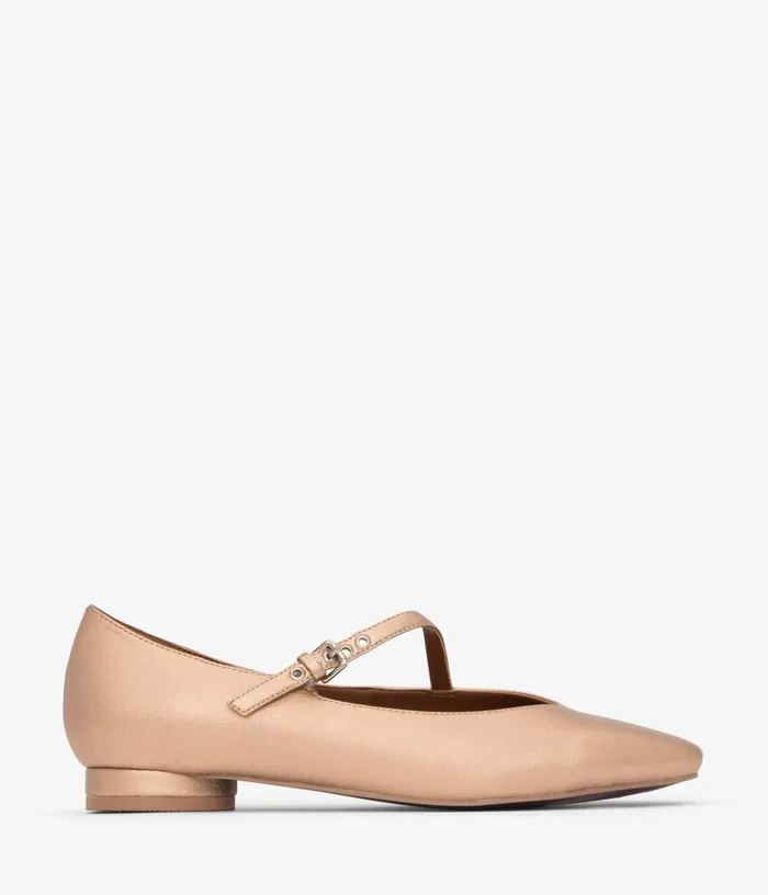 Women Anais Vegan Mary Jane Flats Rose Gold Matt and Nat Flats