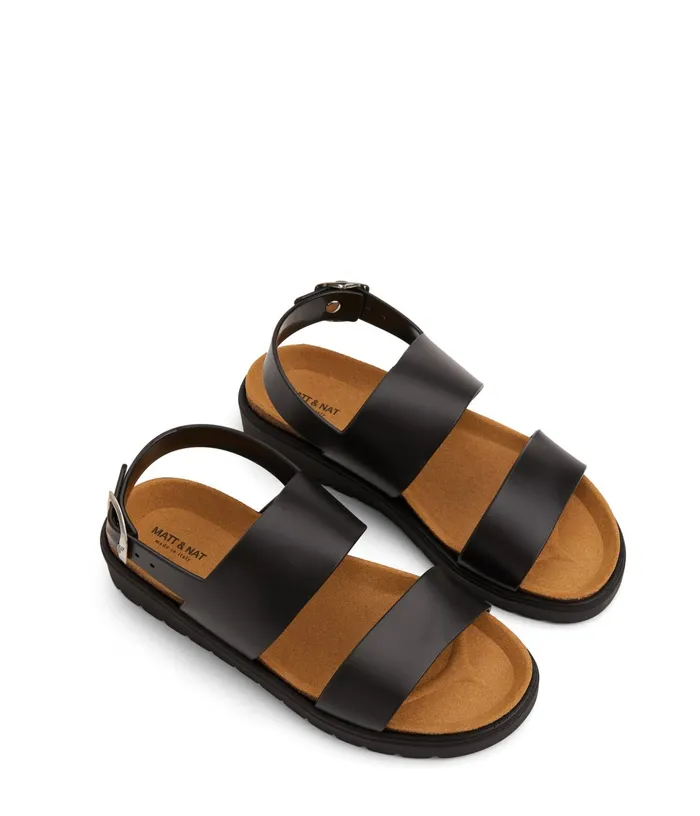 Women Ashai Vegan Sandals Black Matt and Nat Sandals