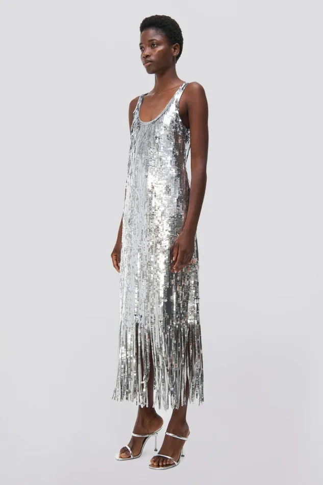 Women Ayala Gown Silver Jonathan Simkhai Dresses and Jumpsuits