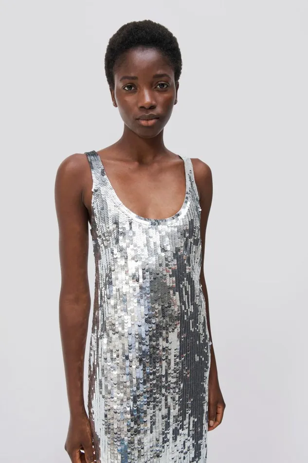 Women Ayala Gown Silver Jonathan Simkhai Dresses and Jumpsuits