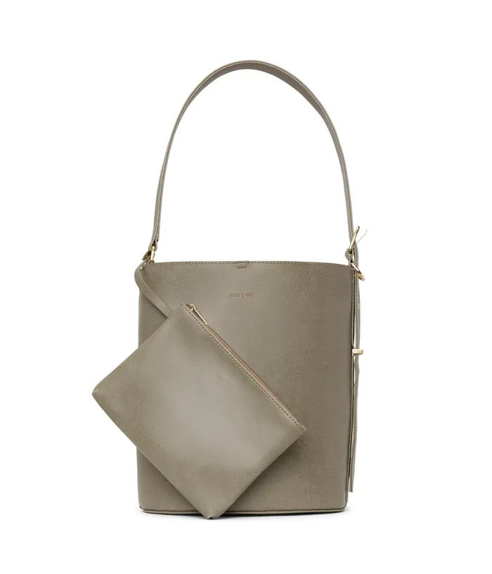 Women Azur Vegan Bucket Bag 8211 Vintage Sage Matt and Nat Shoulder Bags