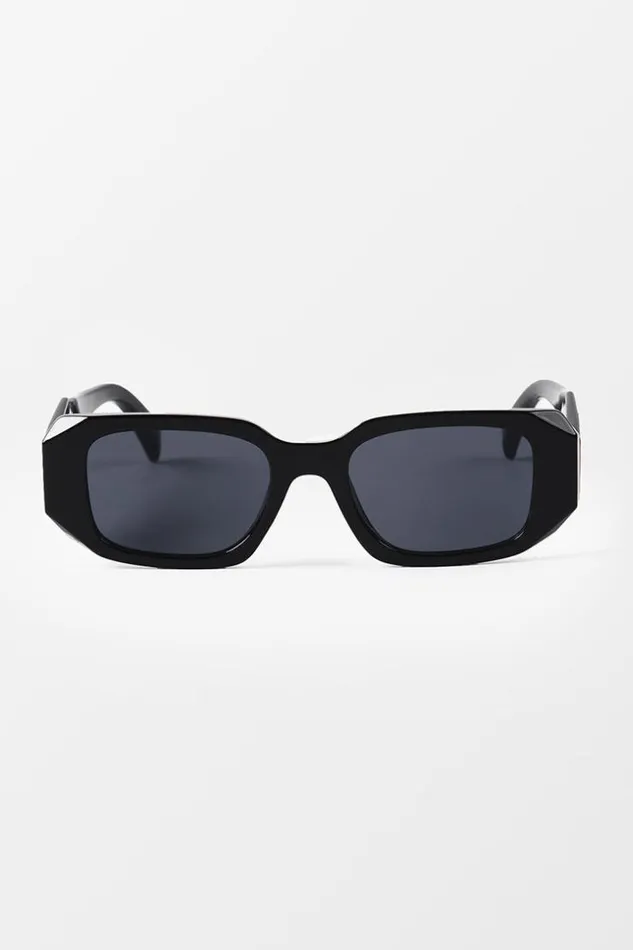 Women Bags Cupshe Sable Square Black Sunglasses Black