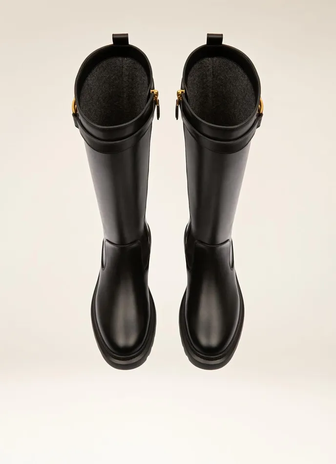 Women Bally Boots Gaila 8211 Leather Boots In Black
