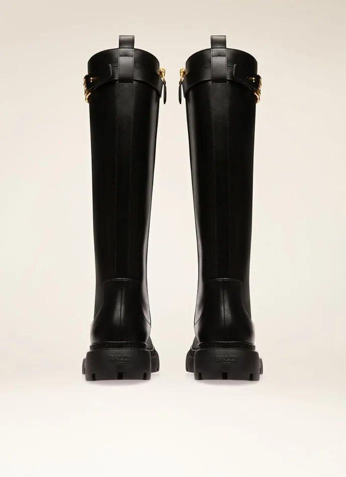 Women Bally Boots Gaila 8211 Leather Boots In Black