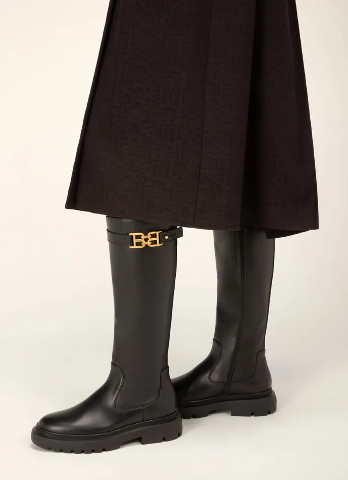 Women Bally Boots Gaila 8211 Leather Boots In Black