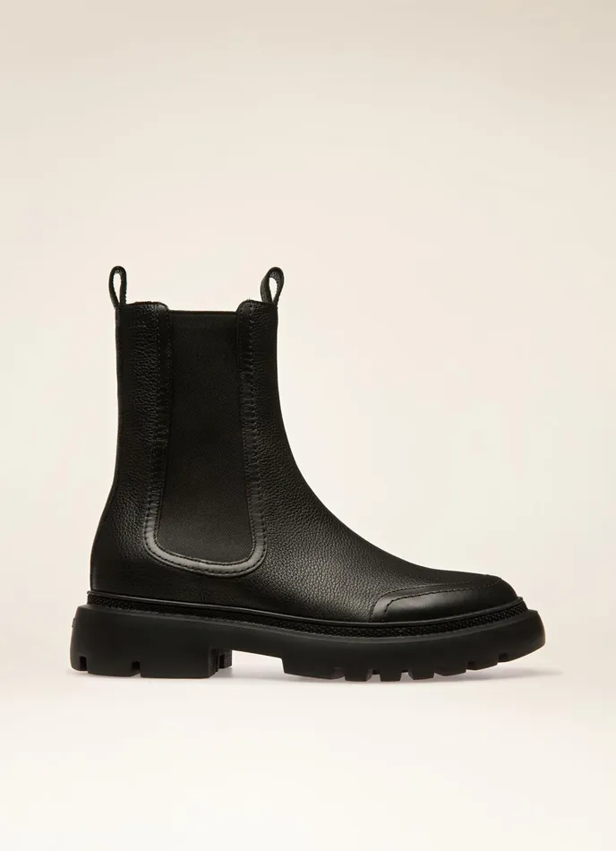 Women Bally Boots Ginny Flat 8211 Leather Boots In Black