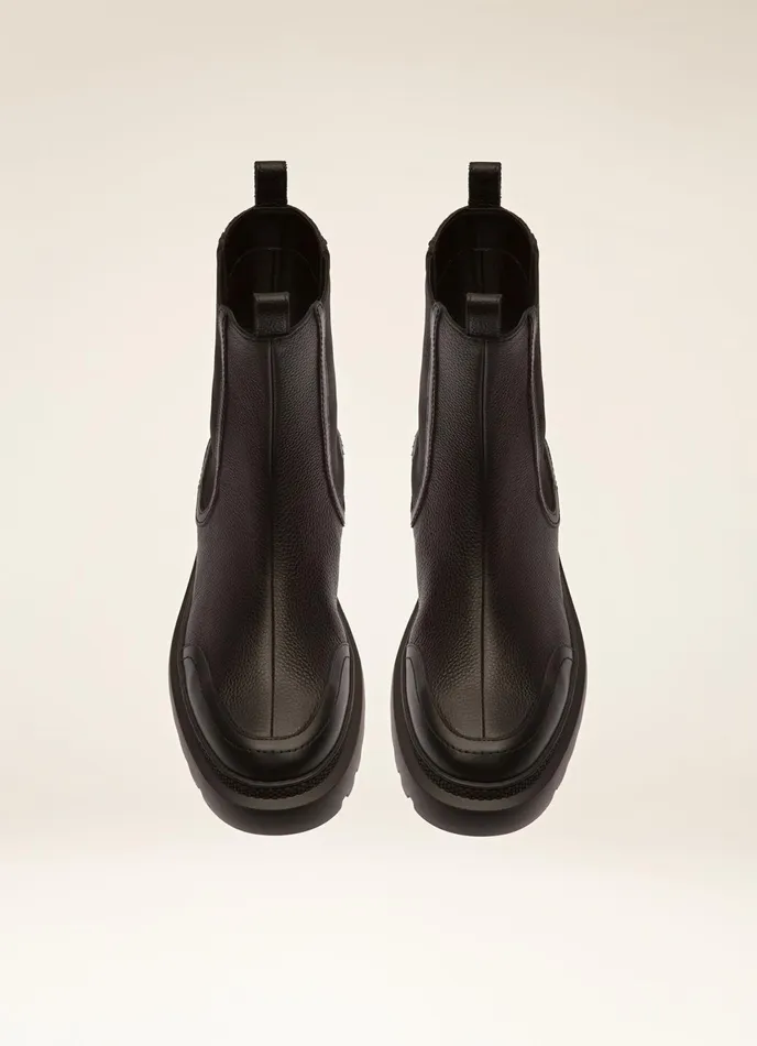 Women Bally Boots Ginny Flat 8211 Leather Boots In Black