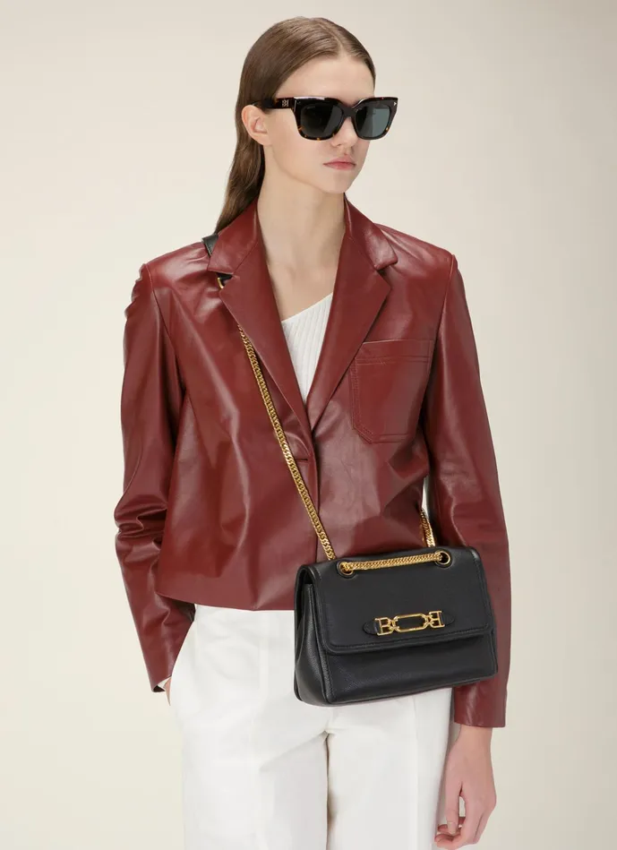 Women Bally Crossbody Bags Viva Small 8211 Leather CrossBody Bag In Black