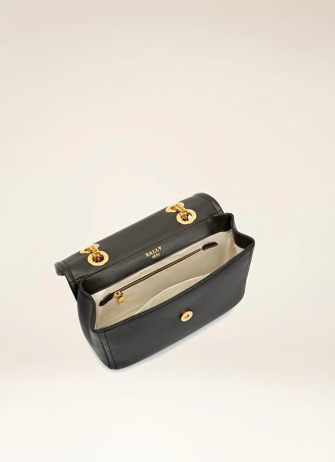 Women Bally Crossbody Bags Viva Small 8211 Leather CrossBody Bag In Black