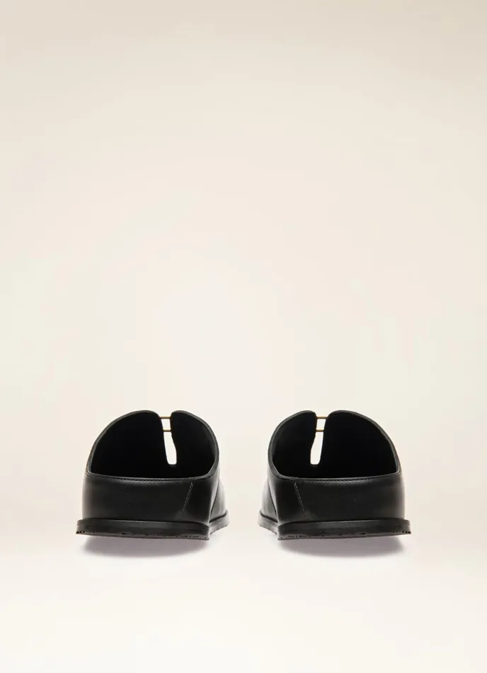 Women Bally Flats and Moccasins Francine 8211 Leather Slippers In Black