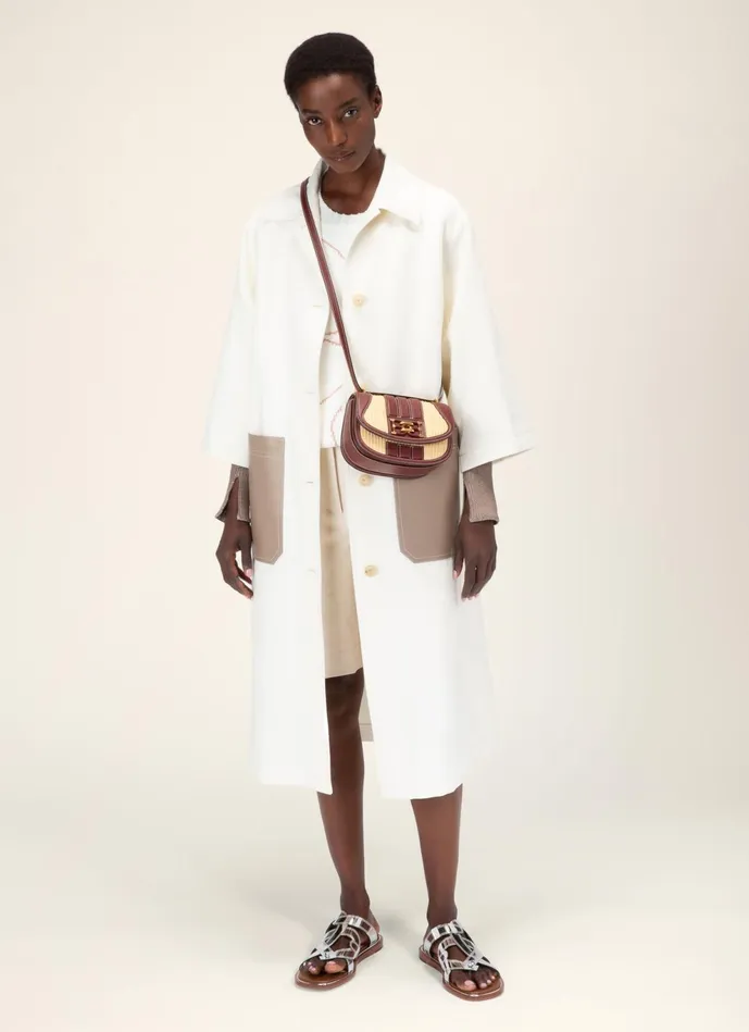 Women Bally Pants Leather Pocket Shorts 8211 Cotton Mix Shorts In Bone