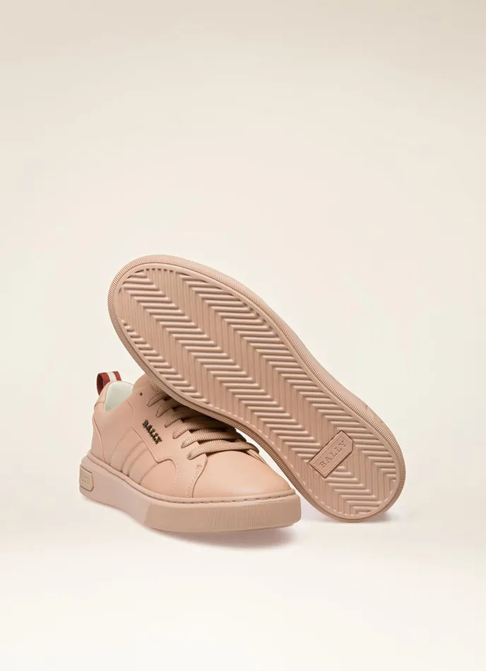 Women Bally Sneakers Maxim 8211 Leather Sneakers In Pink