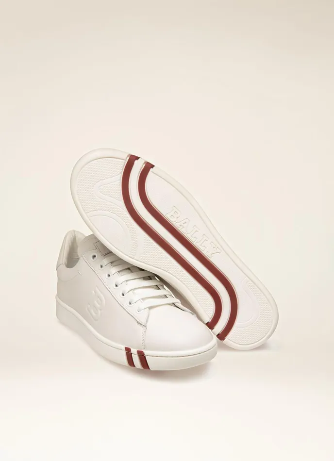 Women Bally Sneakers Wivian 8211 Leather Sneaker In White