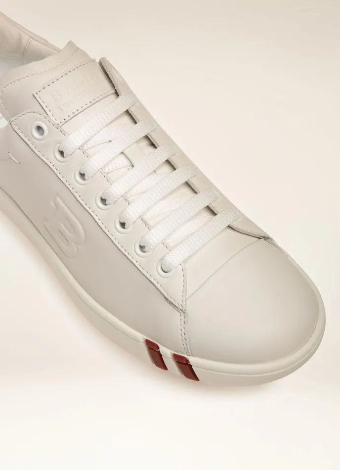 Women Bally Sneakers Wivian 8211 Leather Sneaker In White