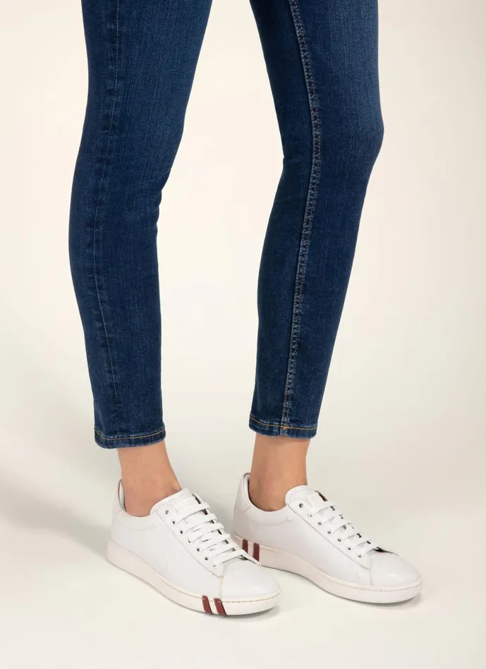 Women Bally Sneakers Wivian 8211 Leather Sneaker In White