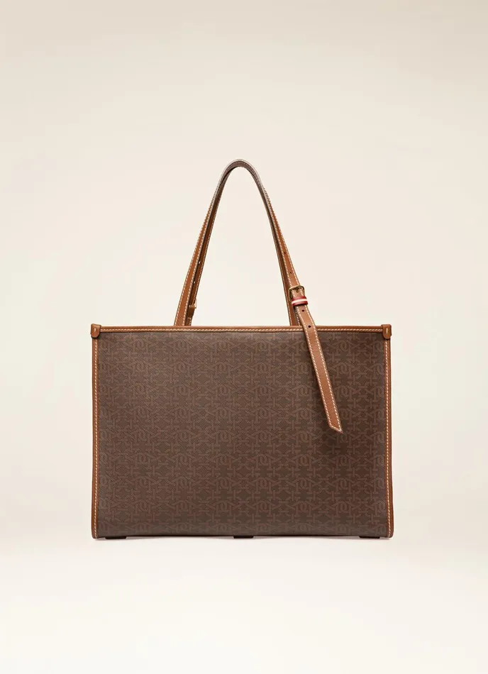 Women Bally Tote Bags Calie 8211 Leather Tote Bag In Brown