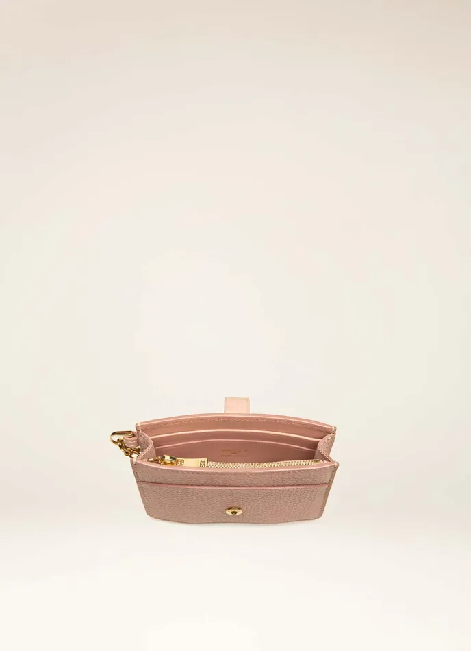 Women Bally Wallets Ava 8211 Leather Card Holder In Blush Pink