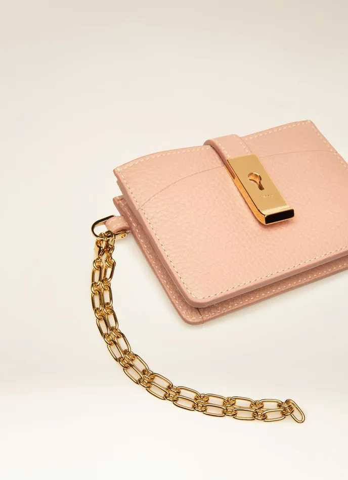 Women Bally Wallets Ava 8211 Leather Card Holder In Blush Pink