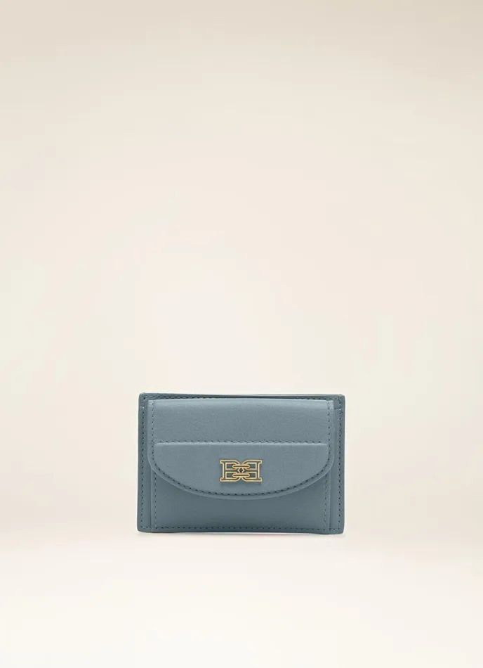 Women Bally Wallets Belky 8211 Leather Card Holder In Blue