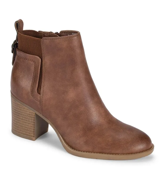 Women Baretraps Booties Rhoslyn Block Heel Bootie Brush Brown