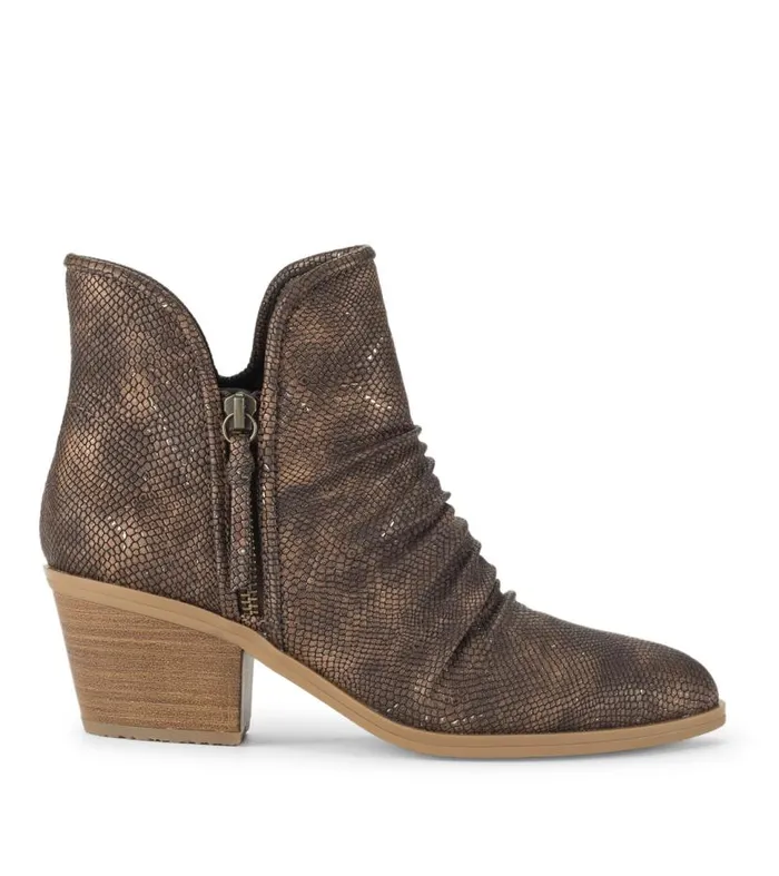 Women Baretraps Booties Serenity Block Heel Bootie Taupe Metallic Women Baretraps Booties Serenity Block Heel Bootie Taupe Metallic