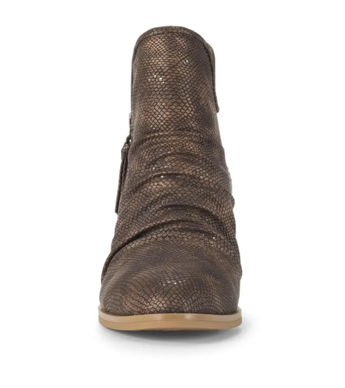 Women Baretraps Booties Serenity Block Heel Bootie Taupe Metallic Women Baretraps Booties Serenity Block Heel Bootie Taupe Metallic