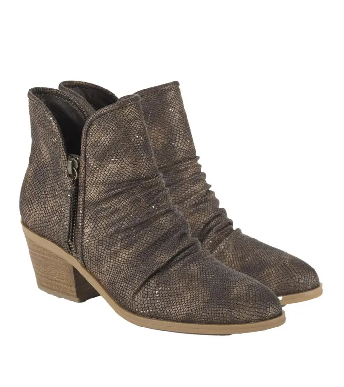 Women Baretraps Booties Serenity Block Heel Bootie Taupe Metallic Women Baretraps Booties Serenity Block Heel Bootie Taupe Metallic