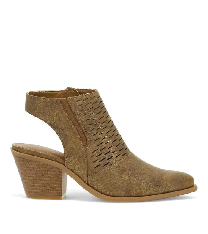 Women Baretraps Booties Yangley Block Heel Bootie Gold Women Baretraps Booties Yangley Block Heel Bootie Gold