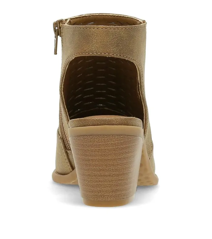 Women Baretraps Booties Yangley Block Heel Bootie Gold Women Baretraps Booties Yangley Block Heel Bootie Gold