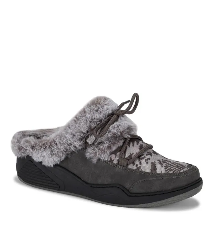 Women Baretraps Clogs and Mules Landon Clog Slipper Dark Grey Zebra