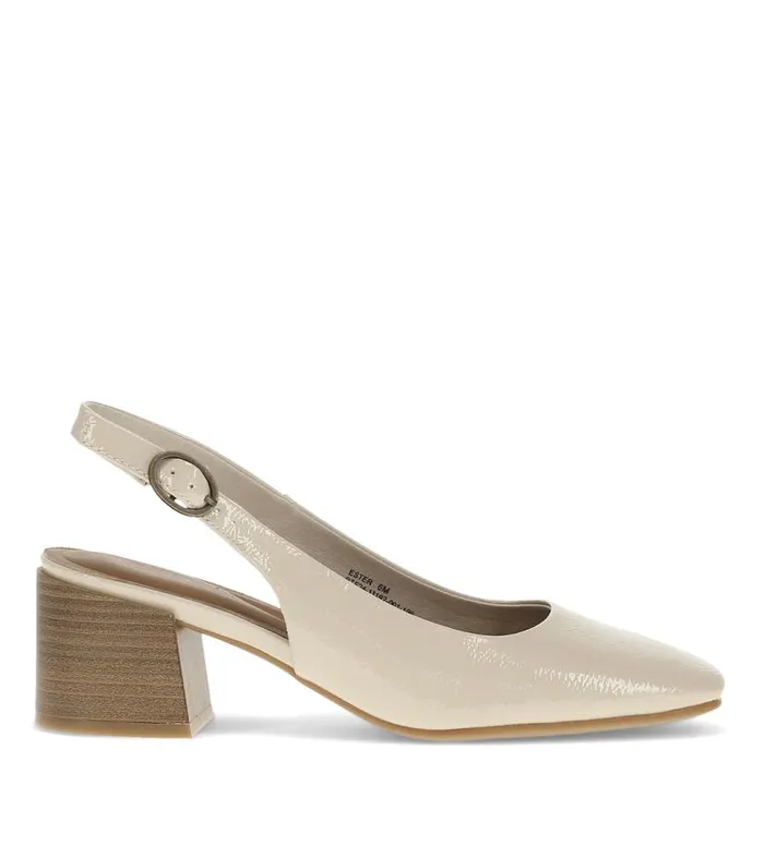 Women Baretraps Dress Shoes Ester Block Heel Slingback Pump Ivory Women Baretraps Dress Shoes Ester Block Heel Slingback Pump Ivory