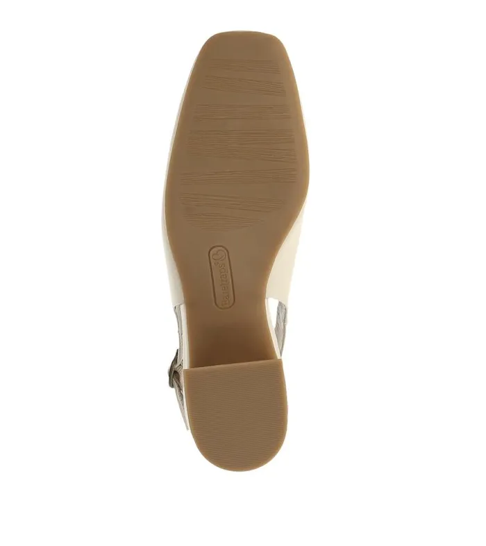 Women Baretraps Dress Shoes Ester Block Heel Slingback Pump Ivory Women Baretraps Dress Shoes Ester Block Heel Slingback Pump Ivory