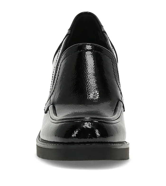 Women Baretraps Dress Shoes Gretel Block Heel Loafer Black Patent Women Baretraps Dress Shoes Gretel Block Heel Loafer Black Patent