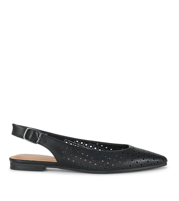 Women Baretraps Flats and Loafers Riva Slingback Flat Black Women Baretraps Flats and Loafers Riva Slingback Flat Black